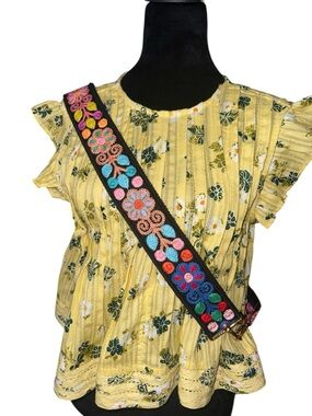 Floral knit purse strap or guitar strap